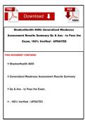 ShadowHealth 4606&colon; Generalized Weakness Assessment Results Summary Qs & Ans - to Pass the Exam&comma; 100&percnt; Verified - UPDATED
