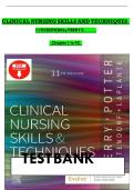 Test bank for Clinical Nursing Skills and Techniques 11th Edition by Perry &ndash; Complete Chapters 1-42 with Rationales