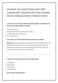 Charleston Tour Guide Practice Exam With Complete 300&plus; Questions And Correct Detailed Answers &vert;Already Graded A&plus;&lpar;Newest Version
