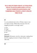 WGU D522 PYTHON FOR IT AUTOMATION  FINAL EXAM EXAMINATION ACTUAL  EXAM COMPLETE QUESTIONS AND  VERIFIED SOLUTIONS LATEST UPDATE  THIS YEAR