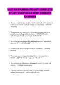 VATI RN PHARMACOLOGY COMPLETE  STUDY QUESTIONS WITH CORRECT  ANSWERS