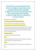 SW 650 FINAL EXAM 2026&sol;2027 WITH  ACTUAL CORRECT QUESTIONS AND  VERIFIED DETAILED ANSWERS  &vert;CURRENTLY TESTING QUESTIONS AND  SOLUTIONS&vert;ALREADY GRADED  A&plus;&vert;NEWEST &vert;BRAND NEW VERSION&excl;&excl;&vert;  &vert;LATEST UPDATE