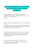 WATER DISTRIBUTION D2 EXAM 2026-2027 QUESTIONS AND ANSWERS GRADED A&plus;