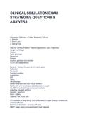 CLINICAL SIMULATION EXAM STRATEGIES QUESTIONS & ANSWERS