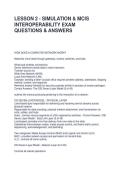 LESSON 2 - SIMULATION & MCIS  INTEROPERABILITY EXAM  QUESTIONS & ANSWERS 