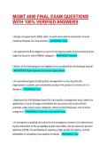 MGMT 4000 FINAL EXAM QUESTIONS WITH 100&percnt; VERIFIED ANSWERS