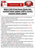  WGU C182 Final Exam Study Set &lpar;Latest Update&rpar; &ndash; Verified Questions & Answers
