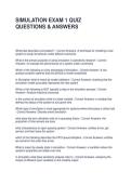 SIMULATION EXAM 1 QUIZ QUESTIONS & ANSWERS