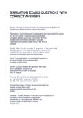 SIMULATION EXAM 2 QUESTIONS WITH CORRECT ANSWERS