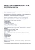 SIMULATION EXAM QUESTIONS WITH CORRECT ANSWERS