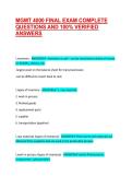 MGMT 4000 FINAL EXAM COMPLETE QUESTIONS AND 100&percnt; VERIFIED ANSWERS