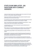 STATE EXAM SIMULATOR - 200 QUESTIONS WITH CORRECT ANSWERS