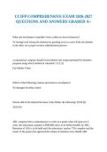 CCIFP COMPREHENSIVE EXAM 2026-2027 QUESTIONS AND ANSWERS GRADED A&plus;