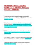 MGMT 4000 FINAL EXAM &lpar;UGA&rpar; COMPLETE QUESTIONS AND 100&percnt; CORRECT ANSWERS