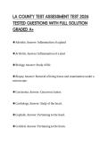 LA COUNTY TEST ASSESSMENT TEST 2026 TESTED QUESTIONS WITH FULL SOLUTION GRADED A&plus;