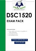 DSC1520 EXAM PACK 2024