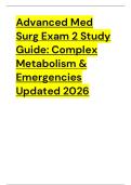 Advanced Med Surg Exam 2 Study Guide&colon; Complex Metabolism & Emergencies Updated 2026 