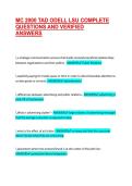 MC 2000 TAD ODELL LSU COMPLETE QUESTIONS AND VERIFIED ANSWERS