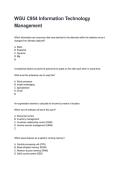 WGU C954 Information Technology Management 2026&sol;2027 Questions And Correct  Detailed  Answers With Rationales 