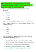 AAA Food Manager Certification Exam Prep &ndash; 165  Verified Questions & Answers &vert; Latest Update 2026 &vert;  Exam Q&A PDF &vert; 100&percnt; Pass Guarantee