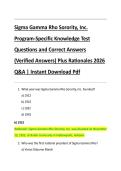Sigma Gamma Rho Sorority&comma; Inc&period;  Program-Specific Knowledge Test  Questions and Correct Answers  &lpar;Verified Answers&rpar; Plus Rationales 2026  Q&A &vert; Instant Download Pdf 