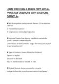 LEGAL 2700 EXAM 3 JESSICA TRIPP ACTUAL PAPER 2026 QUESTIONS WITH SOLUTIONS GRADED A&plus;