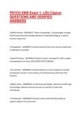 PSYCH 2000 Exam 1- LSU Capron QUESTIONS AND VERIFIED ANSWERS