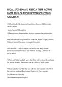 LEGAL 2700 EXAM 3 JESSICA TRIPP ACTUAL PAPER 2026 QUESTIONS WITH SOLUTIONS GRADED A&plus;