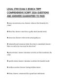 LEGAL 2700 EXAM 3 JESSICA TRIPP COMPREHENSIVE SCRIPT 2026 QUESTIONS AND ANSWERS GUARANTEED TO PASS