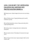 LEVEL 2 CJIS SECURITY TEST CERTIFICATION EVALUATION 2026 QUESTIONS WITH PRACTICE SOLUTION GRADED A&plus;