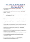 2026 ACI EXAM QUESTIONS WITH CORRECT ANSWERS