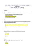    APEA 3P EXAM QUESTIONS WITH 100&percnt; CORRECT ANSWERS BEST PREDICTIVE EXAM 2026&sol;2027