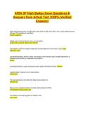 APEA 3P High Stake Exam Questions and Correct Answers 2026&sol;2027