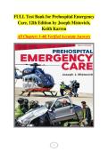 Prehospital Emergency Care &lpar;12th Edition&rpar; Instructor Test Bank Companion &ndash; Comprehensive Exam Preparation &semi; Detailed Questions&comma; Accurate Solutions & Student-Friendly Review