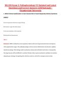 NR-283 Exam 3&colon; Pathophysiology V3 Updated and Latest  Questions and Correct Answers with Rationale -  Chamberlain University 