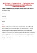 NR-283 Exam 1&colon; Pathophysiology V1 Updated and Latest  Questions and Correct Answers with Rationale -  Chamberlain University 