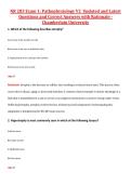 NR 283 Exam 1&colon; Pathophysiology V2  Updated and Latest  Questions and Correct Answers with Rationale -  Chamberlain University 