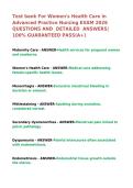 Test bank For Women's Health Care in Advanced Practice Nursing EXAM 2026 QUESTIONS AND  DETAILED  ANSWERS&vert; 100&percnt; GUARANTEED PASS&lpar;A&plus;&rpar;