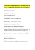 HFMA CSPR EXAM WITH 76 QUESTIONS AND ANSWERS RATED A&plus; 2025&sol;2026 NEW&excl;&excl; 100&percnt; VERIFIED CORRECT
