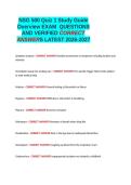 NSG 500 Quiz 1 Study Guide Overview QUESTIONS AND VERIFIED CORRECT ANSWERS LATEST 2026-2027 100- GUARANTEED PASS GRADED A&plus;&period;
