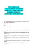 NSG 500 Quiz -1-Advanced health assessment 500 exam 1 QUESTIONS AND VERIFIED CORRECT ANSWERS LATEST 2026-2027 100-1 GUARANTEED PASS GRADED A&plus;&period;