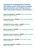 Test Bank for Fundamentals of Nursing 11th Edition Latest 2026 Actual Complete Solved Questions and Verified Answers&vert;  100&percnt; Guaranteed Pass&lpar;A&plus;&rpar;&vert; Brand New&excl;&excl;&excl;