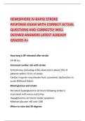 HEMISPHERE IV-RAPID STROKE  RESPONSE EXAM WITH CORRECT ACTUAL  QUESTIONS AND CORRECTLY WELL  DEFINED ANSWERS LATEST ALREADY  GRADED A&plus; 