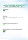  NURS 180 Week 3 Quiz &lpar;Latest 2026&sol;2027&rpar; &vert;  Pharmacology Study Guide &vert; Questions & Verified  Answers &vert; Pass Guaranteed &vert; Grade A &vert; WCU