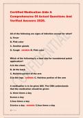 Certified Medication Aide A Comprehensive Of Actual Questions And Verified Answers 2026&period;