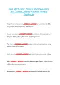 Nurs 360 Exam 1 Newest 2026 Questions  and Correct Detailed Answers Already  Graded A&plus; 