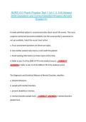 NURS 410 Psych Practice Test 1 &lpar;ch 1-3&comma; 5-6&rpar; Newest  2026 Questions and Correct Detailed Answers Already  Graded A&plus; 