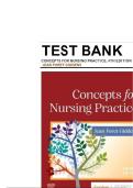 Test Bank For Concepts for Nursing Practice by Jean Foret Giddens &lpar;4th Edition&rpar;&period;National Board&ndash;Style MCQs with 100&percnt; Correct Answers and Explanations&period;