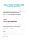 Capstone Nursing Care of Children&sol;Maternal Newborn  Assessment Test Newest 2026 Questions and Correct  Detailed Answers Already Graded A&plus; 