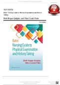Test Bank - Bates Nursing Guide to Physical Examination and History Taking&comma; 3rd Edition &lpar;Hogan-Quigley&comma; 2026&rpar;&comma; Chapter 1-24 &vert; All Chapters